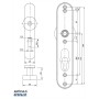 POMO INOXIDABLE CISA PARA PUERTA CORTAFUEGOS CON BOCALLAVE ref. 07076.57