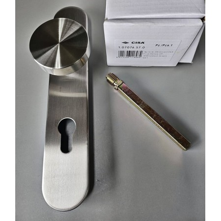 POMO INOXIDABLE CISA PARA PUERTA CORTAFUEGOS CON BOCALLAVE ref. 07076.57