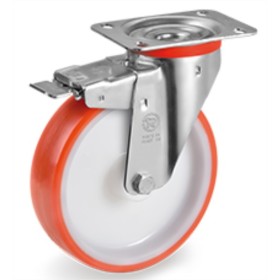 RUEDA TELLURE ROTA Ø80mm 120Kg CON FRENO ref. 606601