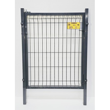 PUERTA METÁLICA PARA CERRAMIENTO DE VALLA PLEGADA 0,80 X 1 METRO LACADA GRIS 7016
