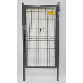 PUERTA MET. PARA CERRAMIENTO DE VALLA PLEGADA 0,80 X 1,50 METROS LACADA GRIS 7016