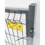 PUERTA MET. PARA CERRAMIENTO DE VALLA PLEGADA 0,80 X 1,2 METROS GRIS 7016 CON PLACAS DE ANCLAJE