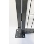 PUERTA MET. PARA CERRAMIENTO DE VALLA PLEGADA 0,80 X 1,50 METROS GRIS 7016 CON PLACAS DE ANCLAJE