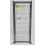 PUERTA MET. PARA CERRAMIENTO DE VALLA PLEGADA 0,80 X 2,00 METROS GRIS 7016 CON PLACAS DE ANCLAJE