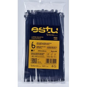 BRIDA ESTU by BIANDITZ NEGRA DE 200x4,6mm (100uds) ref. 233004