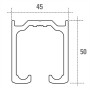 CARRIL DUCASSE U150 DE 4m DE ALUMINIO