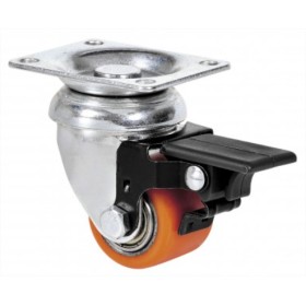 RUEDA ALEX Ø035mm 100Kg ALTA CARGA/MÍNIMA ALTURA CON FRENO 2-4668
