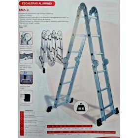 ESCALERA MULTIUSO WERKU WK700010, 3,72m 4x3 ESCALONES