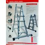 ESCALERA MULTIUSO EXCELL 4+4 PELDAÑOS CON ESTABILIZADOR