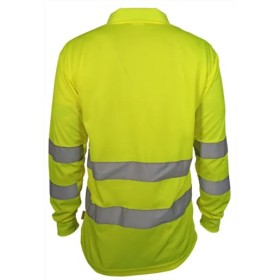 POLO TB RIVER ALTA VISIBILIDAD AMARILLO FLÚOR+2 BANDAS TALLA L