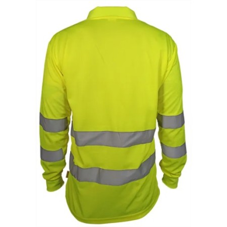 POLO TB RIVER ALTA VISIBILIDAD AMARILLO FLÚOR+2 BANDAS TALLA L