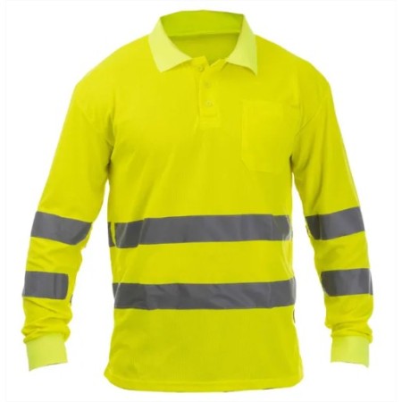 POLO TB RIVER ALTA VISIBILIDAD AMARILLO FLÚOR+2 BANDAS TALLA XL