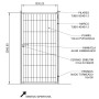 PUERTA METÁLICA PARA CERRAMIENTO DE VALLA PLEGADA 1 X 2 METROS LACADA BLANCO