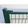 PUERTA METÁLICA PARA CERRAMIENTO DE VALLA PLEGADA 0,80 X 1 METRO LACADA VERDE CON PLACAS DE ANCLAJE