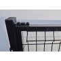 PUERTA METÁLICA PARA CERRAMIENTO DE VALLA PLEGADA 0,80 X 1 METRO EN NEGRO CON PLACAS DE ANCLAJE
