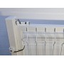PUERTA METÁLICA PARA CERRAMIENTO DE VALLA PLEGADA 1 X 1METRO LACADA BLANCO CON PLACAS DE ANCLAJE