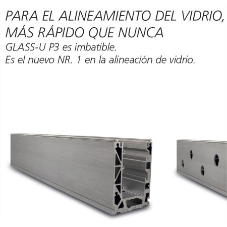 PERFIL GLASS-U P3 PARA CRISTAL DE 8+8mm (KIT DE 3m)