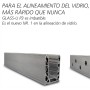 PERFIL GLASS-U P3 PARA CRISTAL DE 8+8mm (KIT DE 3m)