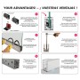 PERFIL GLASS-U P3 PARA CRISTAL DE 8+8mm (KIT DE 3m)