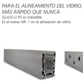 PERFIL GLASS-U P3 PARA CRISTAL DE 10+10mm (KIT DE 3m)