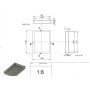PASAMONEDAS DE CORREDERA DE 477x370x70mm INOX AISI 304