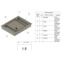 PASAMONEDAS DE CORREDERA DE 477x370x70mm INOX AISI 304