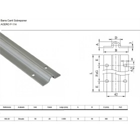 RAIL DE ATORNILLAR PARA PUERTA CORREDERA DE 3m.