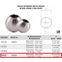 REMATE DE BOLA EN ACERO INOXIDABLE PARA VARILLA DE 12mm ref. E0127