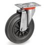 RUEDA TR Ø80 65Kg GOMA NEGRA GIRATORIA ref. 524401