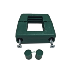 ABRAZADERA VERDE PARA TUBO 60 X 40 DE VALLA PLEGADA,(GC) PARA CERRAMIENTO VERDE