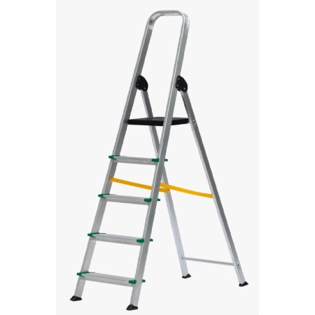 ESCALERA ALUMINIO DOMESTICO FERRAL ENERGY 5 PELDAÑOS CON BANDEJA