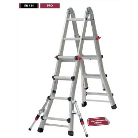 ESCALERA MULTIUSO ALUMINIO 8+8 PELDAÑOS FERRAL TELEFLEX
