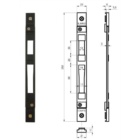 CERRADERO REGULABLE ILARGI CR-2430 PARA CERRADURAS 2430/36