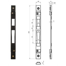 CERRADERO REGULABLE ILARGI CR-2440 PARA CERRADURAS 2440/46 CERRADERO REGULABLE ILARGI CR-2440 PARA CERRADURAS 2440/46