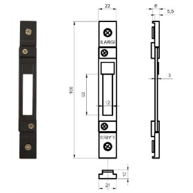 CERRADERO REGULABLE ILARGI CR-2411 PARA CERRADURAS 2411 CERRADERO REGULABLE ILARGI CR-2411 PARA CERRADURAS 2411