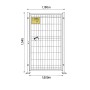 PUERTA METÁLICA PARA CERRAMIENTO DE VALLA PLEGADA 1,00 X1,50 METROS VERDE CON PLACAS DE ANCLAJE