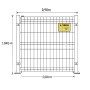 PUERTA METÁLICA PARA CERRAMIENTO DE VALLA PLEGADA 0,80 X 1 METRO LACADA VERDE CON PLACAS DE ANCLAJE