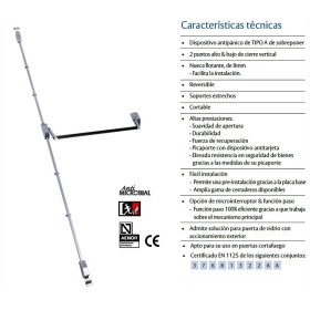 ANTIPÁNICO TESA GLOBAL SOBREPONER 2 PUNTOS NEGRO/ROJO ref. GL2S908PLNR