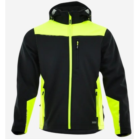 CHAQUETA SOFTSHELL GAHIBRE COMFORT PLUS NEGRA/AMARILLA Talla XXL