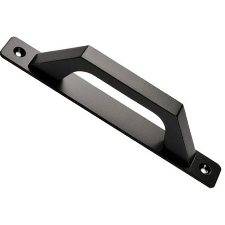 TIRADOR ASA CON PLACA 197X25 Fondo 43 LACADO NEGRO REF.1006