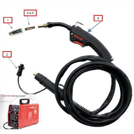 ANTORCHA STAYER PARA GRUPO INVERTER MIG MULTI 131 ref. 8110.3481
