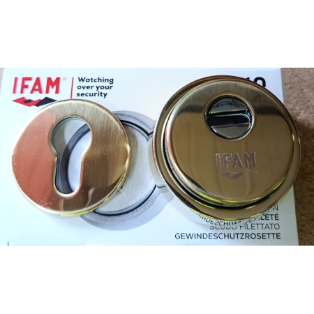 ESCUDO SEGURIDAD IFAM ES810 LATONADO ref. ES810L | PROTECCIÓN ANTIRROBO