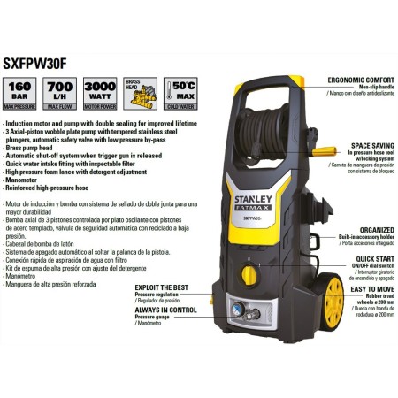 HIDROLIMPIADORA STANLEY FATMAX SXFPW30F-E 160bar 700l/h