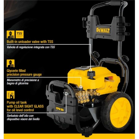 Hidrolimpiadora DEWALT DXPW004E | 150 bar y 3000W para Limpieza Profesional