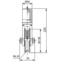 POLEA CORREDERA PIVOTANTE ESTEBRO Ø120xU16mm ref. 147