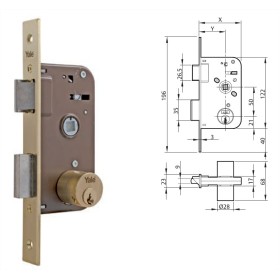 CERRADURA YALE 5060HL DE EMBUTIR
