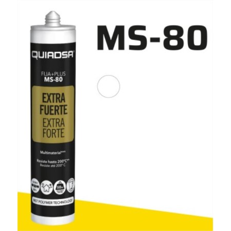 POLÍMERO QUIADSA FIJA+PLUS MS-80 EXTRA FUERTE (HASTA 200GRADOS) COLOR BLANCO