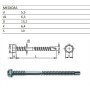 TORNILLO BROCA CABEZA HEXAGONAL PARA SANDWICH Ø5.5/6.3x115mm +  P-16 (€/100uds)
