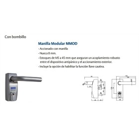 MANIVELA SENA PARA ANTIPÁNICO TESA GLOBAL EN INOXIDABLE ref. MMODMBT5SAT