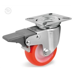 RUEDA TELLURE ROTA Ø60mm 70Kg GIRATORIA+FRENO ref. 368103